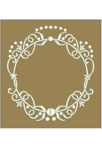 Dec043 - Pearls monogram frame